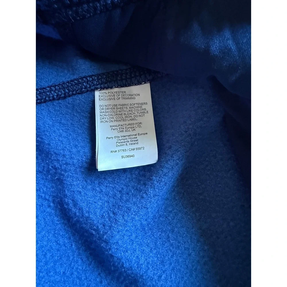 PGA Tour Mens XL Blue Marled Full Zip Fleece Lined Golf Vest Mock Neck SU36940